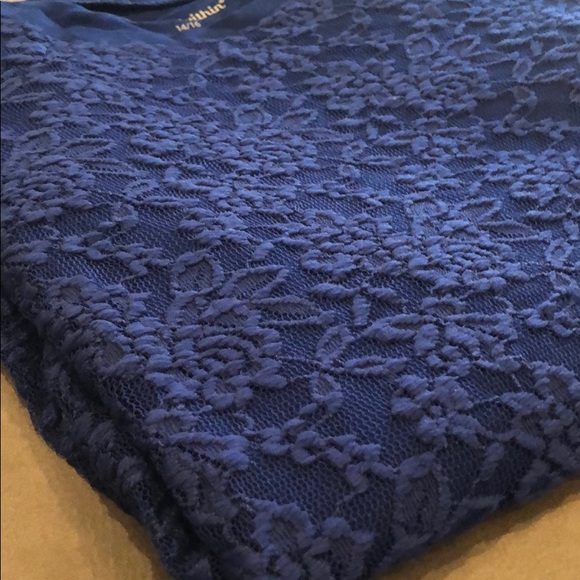 Nwot Woman Within Lace Front Knit Tunic - Picture 7 of 7